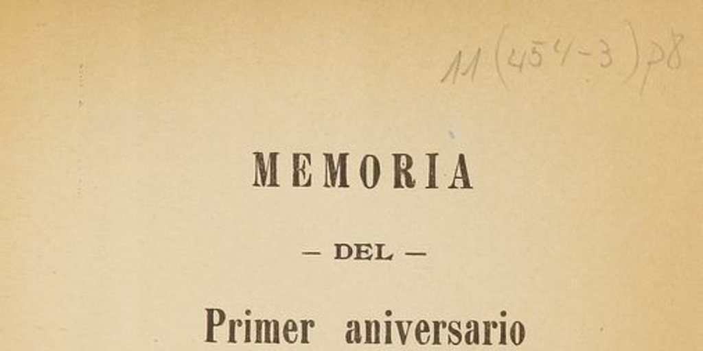 Memoria del primer aniversario