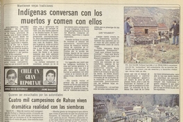"Indígenas conversan con los muertos y comen con ellos".