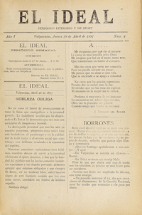 El Ideal. Año I, número 2, 29 de abril de 1897