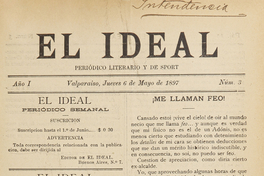 El Ideal. Año I, número 3, 6 de mayo de 1897