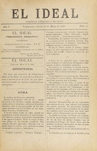 El Ideal. Año I, número 6,  27 de mayo de 1897