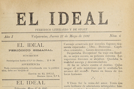 El Ideal. Año I, número 6,  27 de mayo de 1897