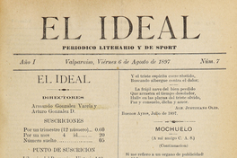 El Ideal. Año I, número 7, 6 de agosto de 1897