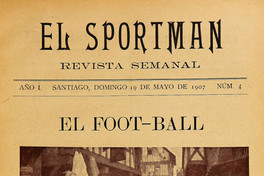 Portada de El Sportman. Año I, número 4, 19 de mayo de 1907