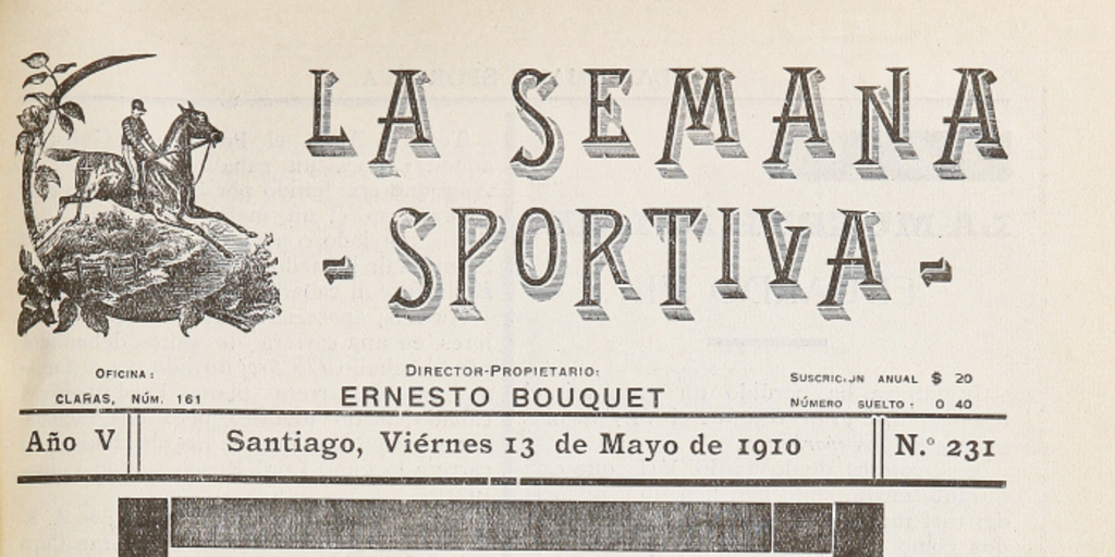 La Semana Sportiva. Año V, número 231, 13 de mayo de 1910