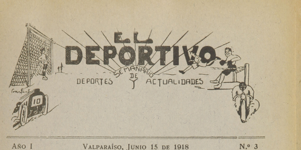 El Deportivo. Semanario de deporte y actualidades. Año I, número 3, 15 de junio de 1918