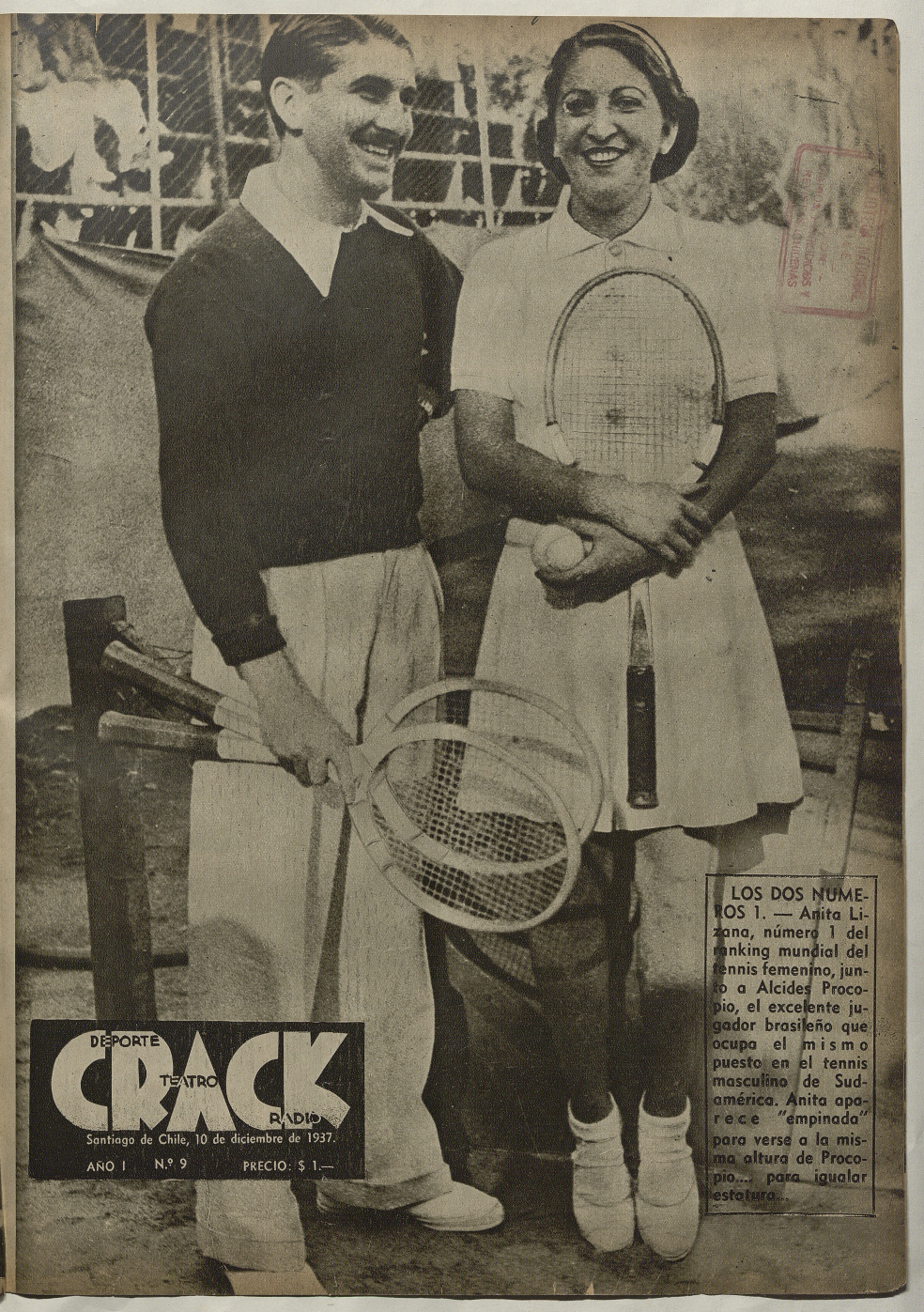 Crack. Año I, número 9, 10 de diciembre de 1937