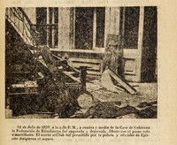 21 de Julio de 1920, a la1:30 P. M. a cuadra y medía de la Casa de Gobierno la Federación de Estudiantes fué saqueada y destruida. Obsérvese el piano roto á martillazos. El acceso al Club fué permitido por la policía y oficiales de Ejército dirigieron el saqueo.