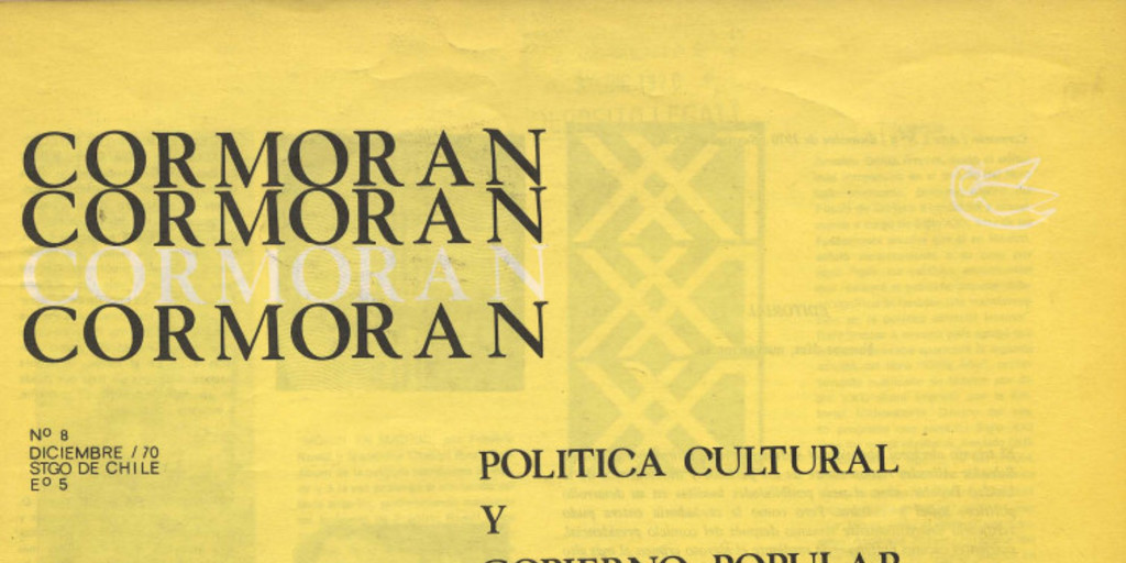 Política cultural: documento. Por la creación de una cultura nacional y popular