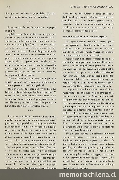 Acción civilizadora del cinematógrafo