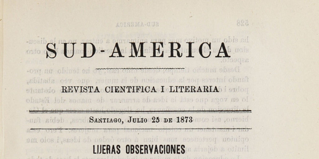 Ligeras observaciones sobre la educación de la mujer