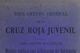 Reglamento de organización y funcionamiento de la Cruz Roja Chilena de la Juventud