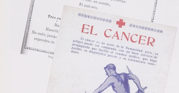 Pie de Foto: Afiche contra el cáncer, cerca de 1930