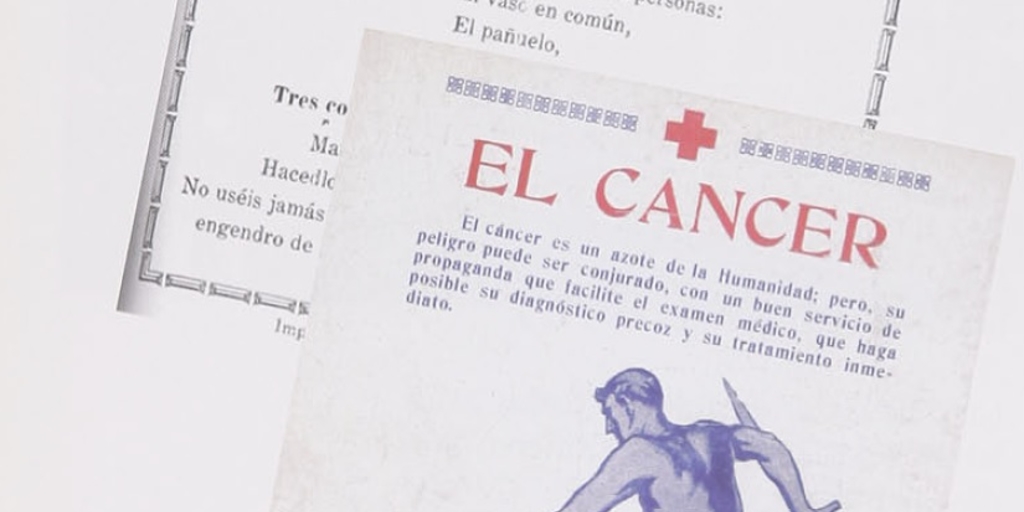 Pie de Foto: Afiche contra el cáncer, cerca de 1930