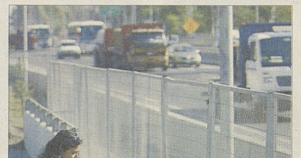 Pie de foto: "Personalización. Con flores y velas, Teresa Zárate y sus sobrinas le han dado un toque propio a la animita que les entregó la Autopista Central".