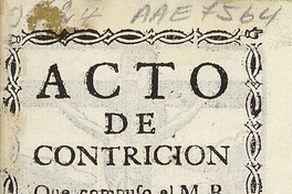 Acto de contrición que compuso el M.R. P. Fr. Joseph de Castro.