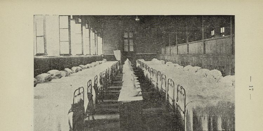 Pie de Foto: Cuarta parte de un dormitorio del Liceo de señoritas "José Miguel Infante", 1913