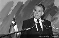 Patricio Aylwin, candidato presidencial de la Concertación, 1989.