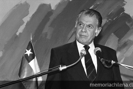 Patricio Aylwin, candidato presidencial de la Concertación, 1989.