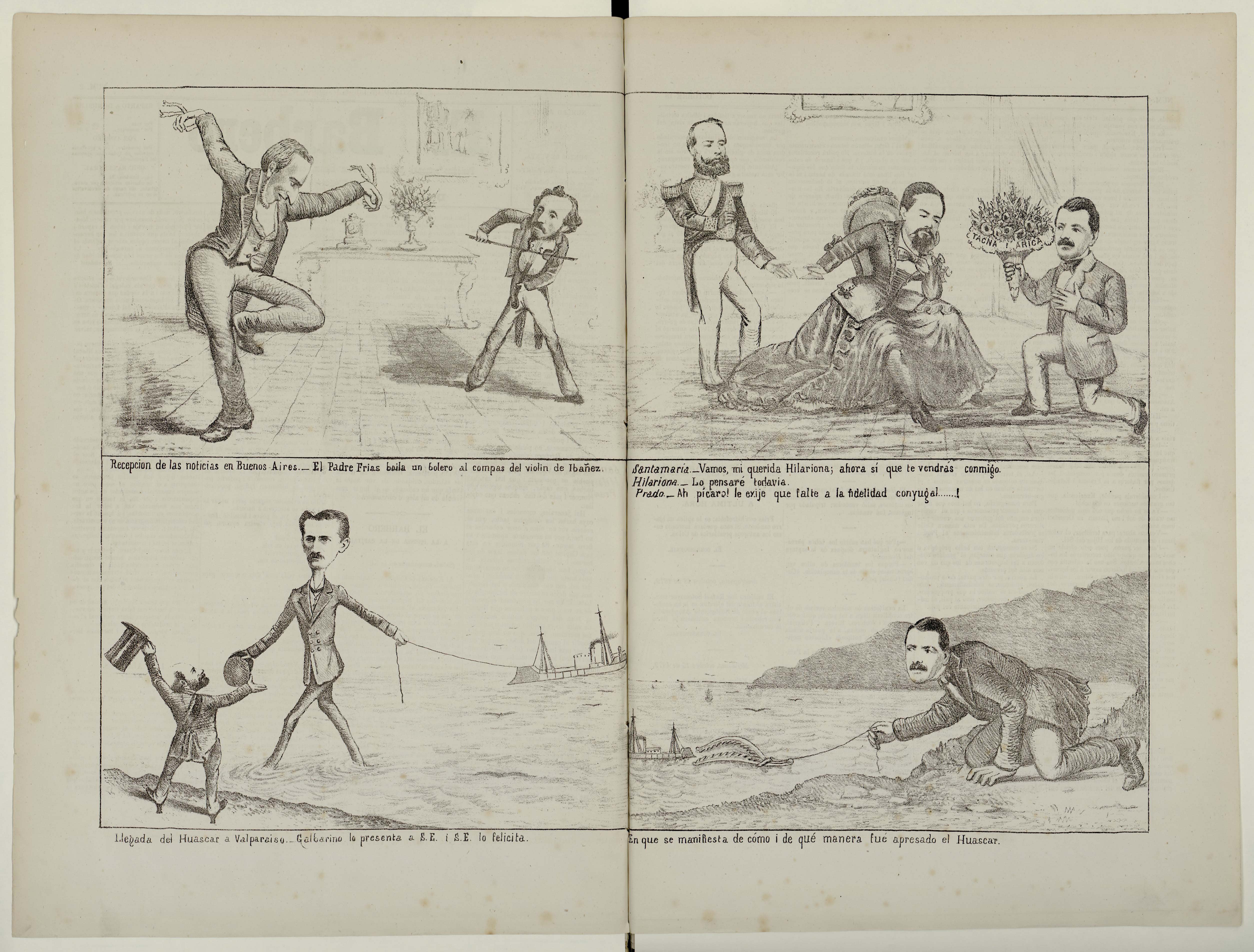 Caricaturas sobre la guerra del Pacífico, 18 de octubre de 1879