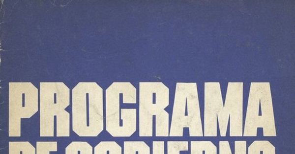 Programa de Gobierno. I edición. Santiago de Chile: Editorial Jurídica Publiley, 1989, 48p.