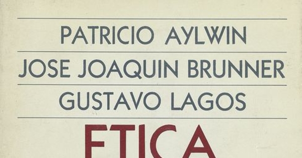 Ética y política. I edición. Santiago de Chile: Editorial Andres Bello, 1991, 55p.