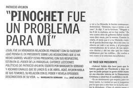 "Pinochet fue un problema para mí", El Mercurio, (Santiago), 25 de marzo, 2006, p. 16-19.