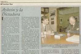 "Aylwin y la dictadura", El Mercurio, (Santiago), 11 de octubre, 1998, p.D28.