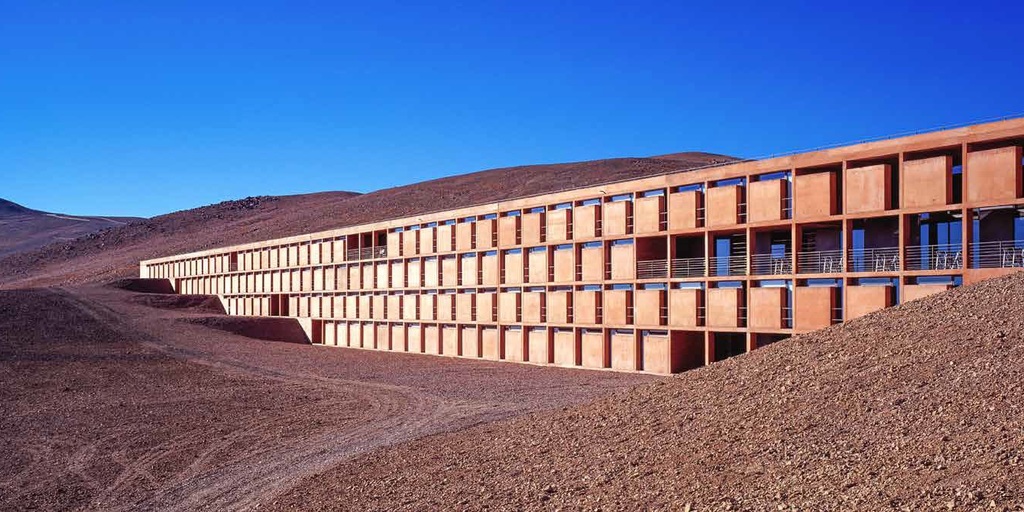 Hotel ESO, observatorio ALMA, Auer + Weber, 2002, San Pedro de Atacama