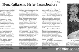 "Elena Caffarena: Mujer emancipadora", Tiempo, (La Serena), 14 de marzo, 2003, p.2 (suplemento).