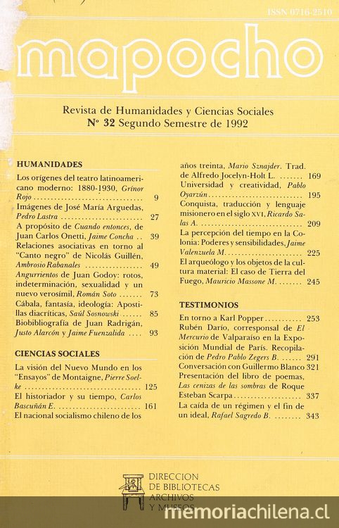 "Rubén Darío, corresponsal de El Mercurio de Valparaíso en la Exposición Mundial de París", Mapocho, (32), 1992