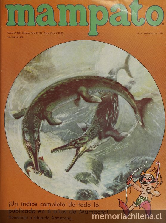 "Recordando a Eduardo Armstrong", Mampato, (250): 32-35, 6 de noviembre, 1974.