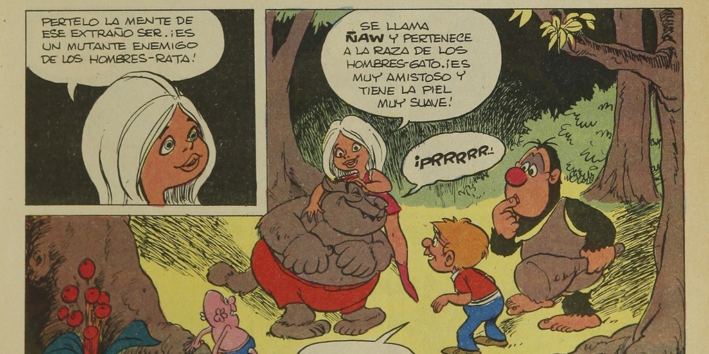 Mampato, Ogú y Rena en la rebelión de los mutantes, 1973.Mampato (189): 9, 29 de agosto, 1973
