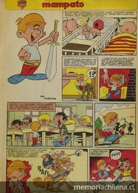 Primera historieta de Mampato, 1968.Mampato (1): 9-12, 30 de octubre, 1968.