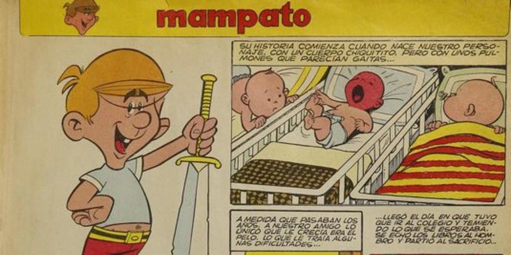 Primera historieta de Mampato, 1968.Mampato (1): 9-12, 30 de octubre, 1968.