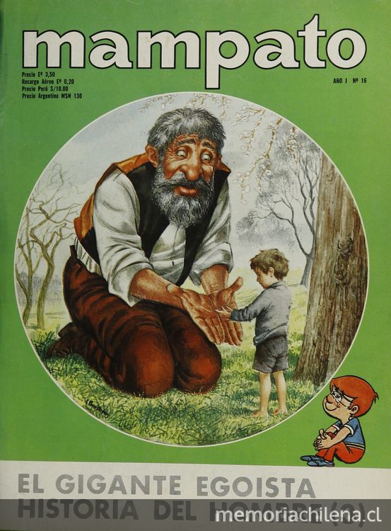 Portada con ilustración de Eduardo Arsmtrong, 1969.Mampato (16): 1, mayo-junio, 1969.