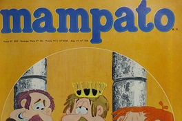 Portada con ilustración de Mas Layi, 1974.Mampato (216): 1, 13 de marzo, 1974.