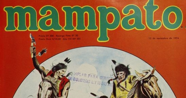 Portada con ilustración de Juan Cano, 1974.Mampato (251): 1, 13 de noviembre, 1974. ContenidoClasificaciones