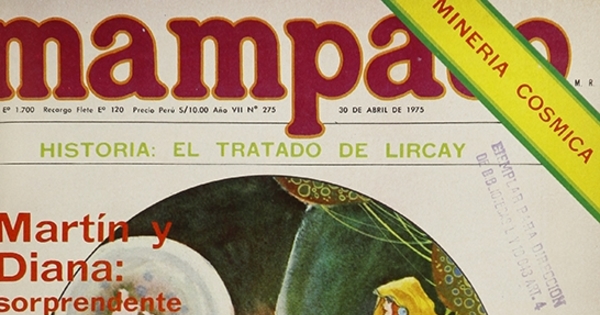 Portada con ilustración de Sergio Peñailillo, 1975.Mampato (275): 1, 30 de abril, 1975.