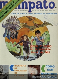 Portada con ilustración de Max Carvajal, 1975.Mampato (285): 1, 8 de julio, 1975.