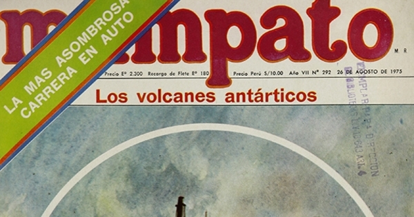 Portada con ilustración de Renzo Pecchenino, Lukas, 1975.Mampato (292): 1, 26 de agosto, 1975.