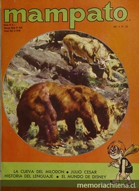  "La cueva del milodón", Mampato, (128): 27-30, 28 de junio, 1972