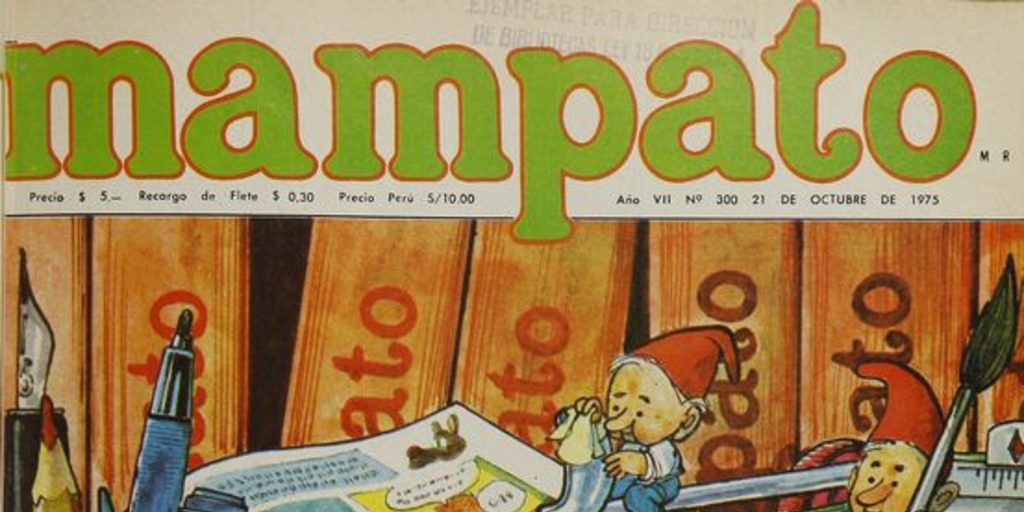 Portada de Nº 300, 1975.Mampato (300): 1, 21 de octubre, 1975.