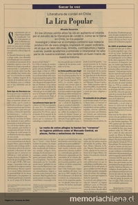 "La lira popular".En: Patrimonio  Cultural (22): 14, invierno, 2001