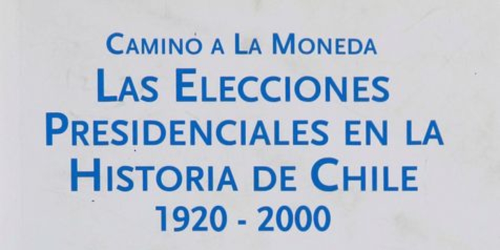  "La elección presidencial de 1925. El candidato equivocado", en Alejandro San Francisco y Ángel Soto (editores), Camino a La Moneda: las elecciones presidenciales en la historia de Chile 1920-2000. Santiago: Instituto de Historia, Pontificia Universidad Católica de Chile / Centro de Estudios Bicentenario, 2005. 520 p.