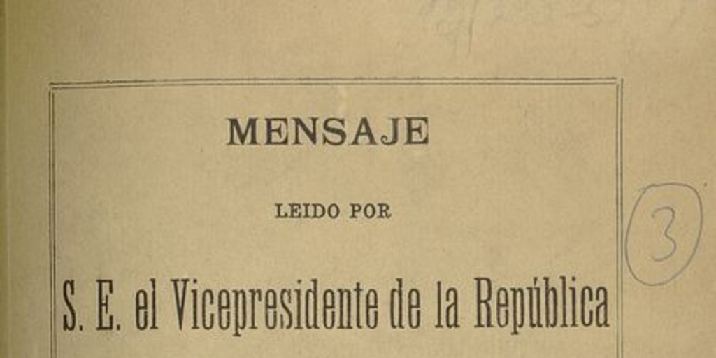 Mensaje leído por S. E. el Vicepresidente de la República en la apertura del Congreso Nacional el 21 de mayo de 1927. Santiago: Imprenta Nacional, 1927. 46 p.