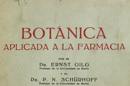 Botánica aplicada a la farmacia. Barcelona: [s.n.], 1926