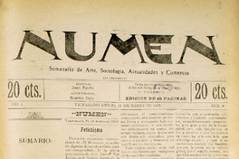 Numen. Año 1, número 9, 21 de marzo de 1919