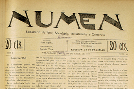 Numen. Año 1, número 10, 24 de abril de 1919