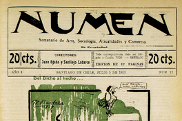 Numen. Año 1, número 12, 5 de julio de 1919